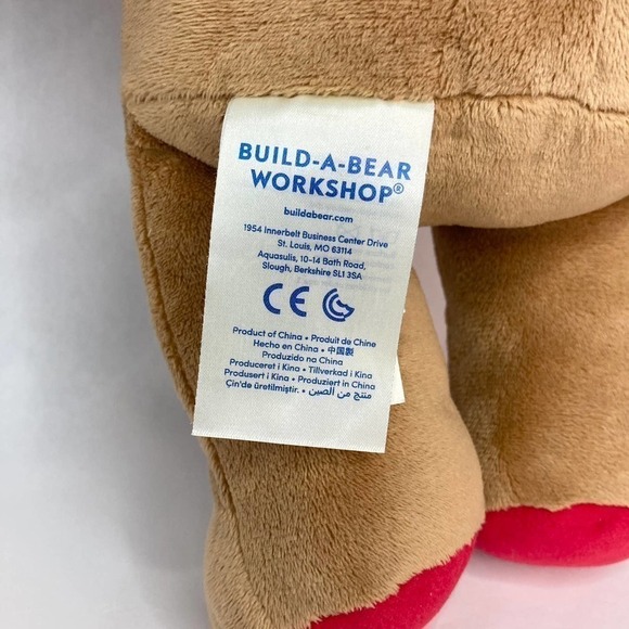 BUILD a Bear Gingerbread Boy 16" Plush 2017 Christmas Holiday Stuffed Animal - Picture 8 of 13